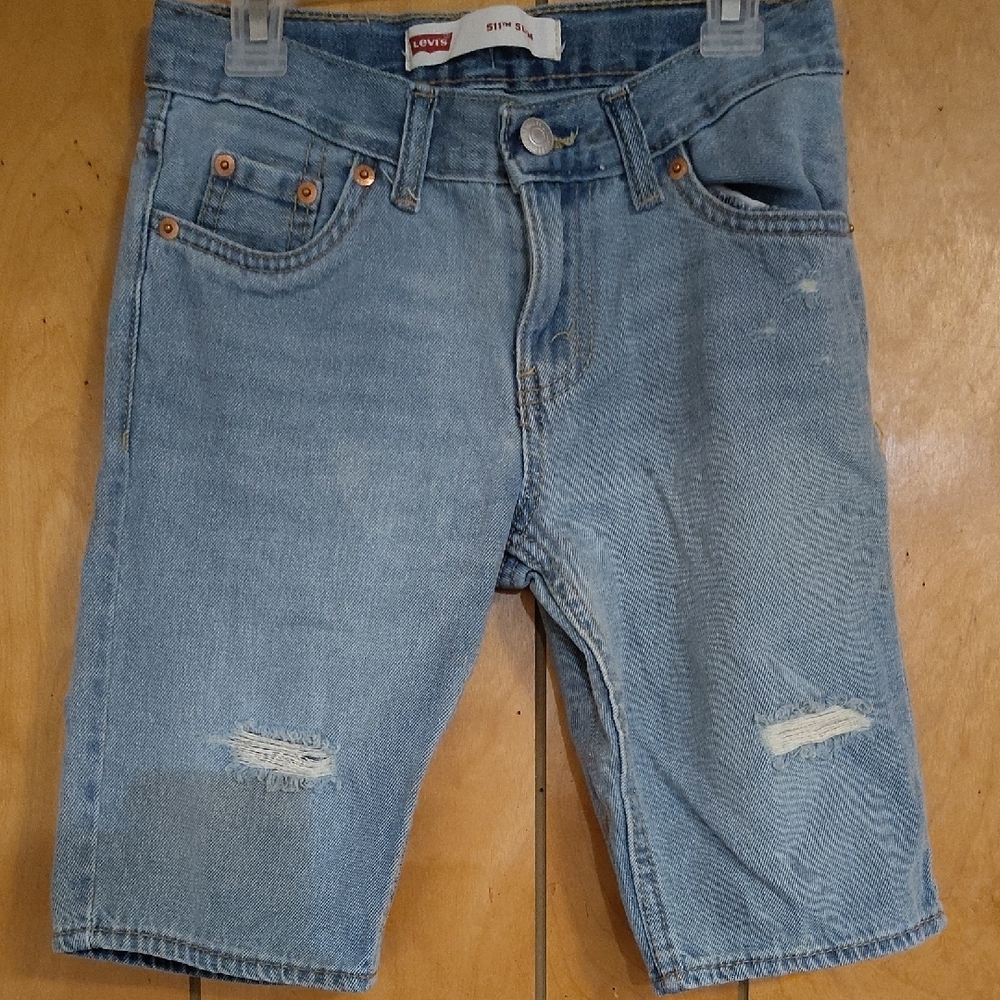 Levi's Faded Blue Denim Shorts